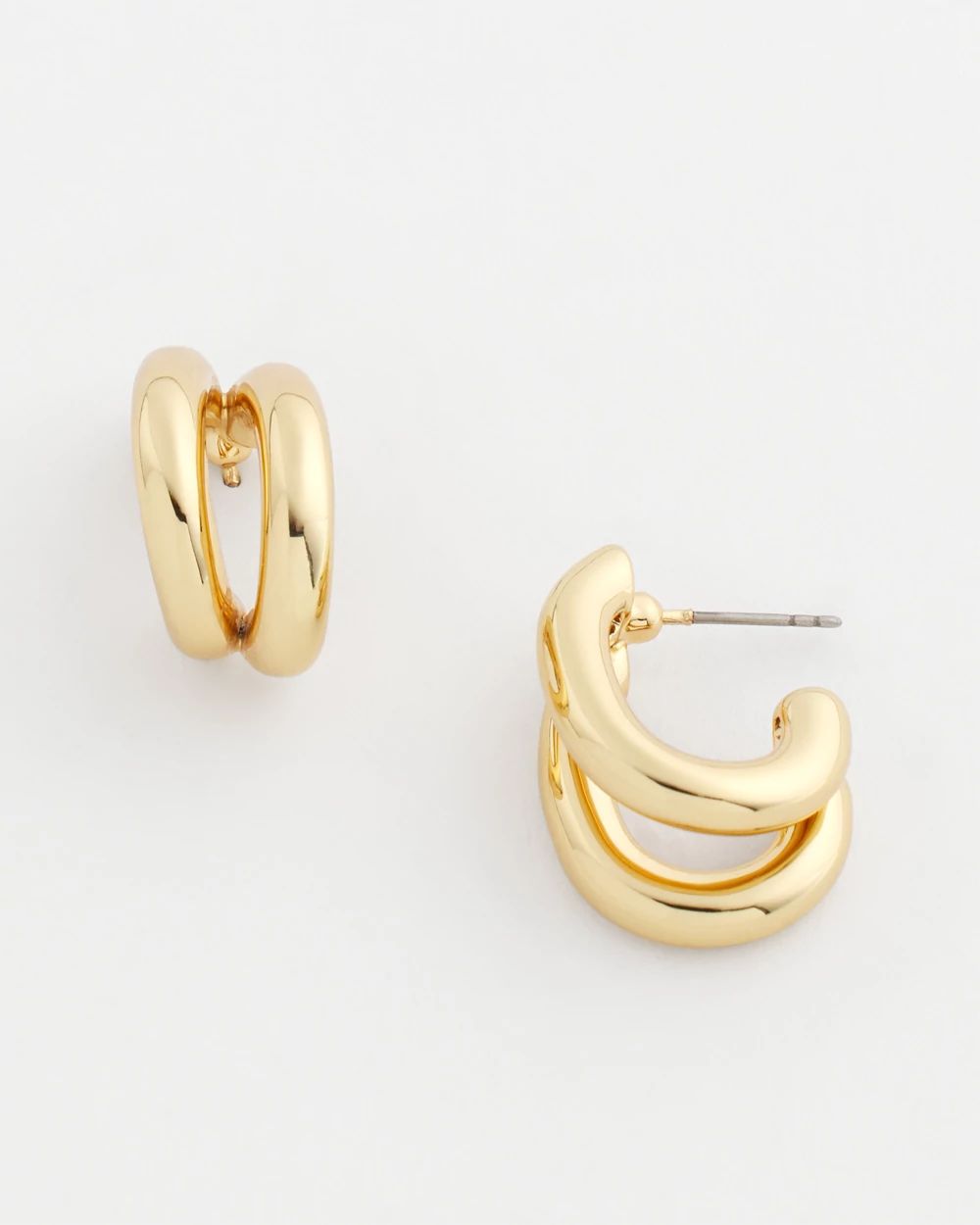 NMBR☆#5122 Double Pipe hoop Earrings Medium Archibald Double pipe hoop earrings – MEEIS